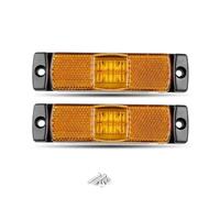 OLVESXC Haut 3ème Feux Stop Arrière Central 2/4/10 Pièces 4 Feux Position Latéraux LED Dégagement Indicateur Lumineux Pour Camion Remorque Van Pick-up Bateau 12V 24V(2pcs Red)