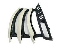 OLVESXC Poignées porte intérieures voiture Pour BMW Pour X5 Pour X6 E70 E71 E72 2007 2008 2009 2010 2011 2012 2013 2014 Poignée De Porte Intérieure En Cuir Complète(RHD Creamy 7pcs)