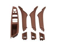 OLVESXC Poignées porte intérieures voiture Pour BMW Série 5 F10 F11 F18 520i 523i 525i 528i 535i Accoudoir Porte Intérieur Panneau Commutateur De Fenêtre Tirette(LHD Brown 7PCS)
