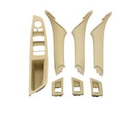 OLVESXC Poignées porte intérieures voiture Pour BMW Série 5 F10 F11 F18 520i 523i 525i 528i 535i Accoudoir Porte Intérieur Panneau Commutateur De Fenêtre Tirette(LHD Beige 7PCS)