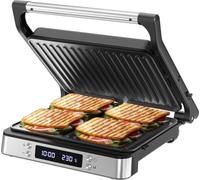 Olvy Appareil à Croque-Monsieur XXL, 2000W, Sandwichmaker, Machine a Panini, 3-en-1, Gaufrier & Grille de Contact, Plaques Antiadhésives, Ouverture 180°, Température Réglable, Minuterie