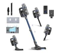 Olvy Aspirateur Balai sans Fil avec Fonction Lavage - Aspirateur 2-en-1 sans Sac - 35 000 Pa de Puissance d’Aspiration, 5 Niveaux - Écran LED - Aspirateur Léger avec Filtre HEPA & Accessoires