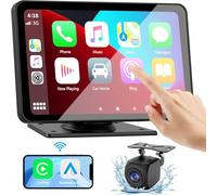 Olvy Écran CarPlay - Sans fil Android & CarPlay Box, Caméra de recul - Écran de voiture à écran tactile de 7 pouces avec navigation GPS, Wi-Fi, Bluetooth, etc.