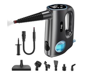 Olvy Nettoyeur Vapeur Balai Main Pression Haute Temperature | 10 Pièces | Unité À Main | Cuisine Voiture Bain | Réservoir 400ml | désinfection surfaces maison