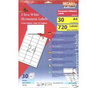 OLW 4784 Decadry Etiquette auto-adhésive - Blanc (Lot de 720)