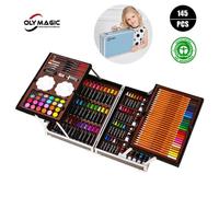 OLY MAGIC - Kit Peinture Dessin Premium Deluxe - 145 pièces - Parfait pour les Enfants (>5ans), Débutants et Artistes
