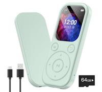Olycism 64GB Lecteur MP3 Bluetooth MP3 Player 2,01 Pouces avec écran Ultra-HD Batterie 300mAh Son HiFi Radio FM Livres électroniques Enregistrement Vocal Affichage d'images pour Sport et Voyages Vert