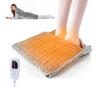 Olycism Chauffe Pied Electrique avec Zip 40*40cm - S’étend en une Couverture de 40*80cm, 24 Option - Chauffe Pieds - Technologie De Protection Contre La Surchauffe, Chauffe Pieds Chauffant Électrique