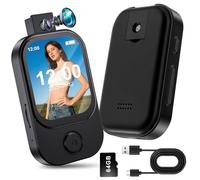 Olycism Lecteur MP3 avec Bluetooth 64 Go MP3 avec fonction appareil photo 2,0", batterie de 450 mAh, prend en charge vidéo/e-book/radio FM/podomètre, extensible à 128 Go