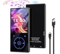 Olycism Lecteur MP3 Bluetooth 64 GO MP3 Lecteur USB avec Son HiFi Haut-Parleur HD Intégré Batterie 450mAh Fonctions incluant la Radio FM E-Books Visualisation d'images Idéal pour Le Sport