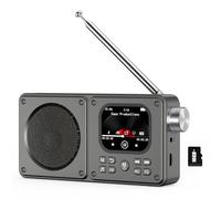 Olycism Radio Portable Bluetooth 5.3, Batterie Ultra Longue Durée 30 h, Écran Couleur, Réveil et Prise Casque, Radio Numérique Compacte pour la Maison, Le Camping, la Randonnée et Les Voyages