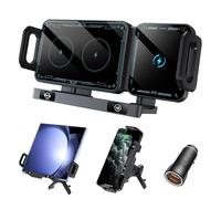 Olycism Support de téléphone Portable de Voiture pour Galaxy Z Fold 6 5 4 3 2 avec Fonction de Charge 15 W Dual Coils QC 3.0 Fast Wireless Charger Auto pour Z Fold Support de Voiture Rotatif