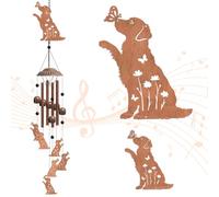 OLYCRAFT 1 Ensemble de Métal Carillons Éoliens Chien Carillons D'Extérieur Carillon Éolien de Sympathie Carillon Éolien pour Patio Arrière Cour Maison Jardin Décoration Suspendue-76cm