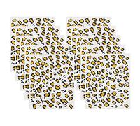 OLYCRAFT 10 feuilles D'Autocollant Tatouage Temporaires Léopard 16x13 cm Guépard Imprimé Léopard Autocollant Tatouage Visage Léopard Autocollant pour Décor Fête Costume D'Halloween Noir et Or