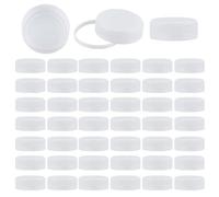 OLYCRAFT 100Pcs Bouchons vissés Blancs Bouchons de Bouteilles en Plastique réutilisables Couvercle Joint en Plastique Blanc Bouchon Bouteille tordu pour Faites à la Main