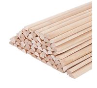 OLYCRAFT 100pcs tiges de goujon en bois fendues 306x13mm tiges goujon fendues bâtons tiges en bois non finies bandes demi-rondes pour bricolage artisanat tressage tapisserie décoration pour la maison