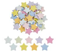 OLYCRAFT 108pcs Star jetons supplémentaires récompense forme d’étoile colorée découpes en bois 9 couleurs de bonbons jetons en bois pots récompenses école salle de classe fournitures de maison