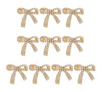 OLYCRAFT 10pcs broches en cristal noeud noeud en ruban pendant en cristal épinglettes de revers cristaux Vintage Mini Bowknot broches femmes mariage mode bijoux vêtements chapeaux accessoires