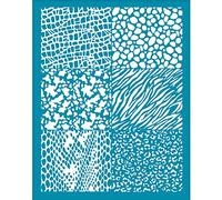 OLYCRAFT 10x12.7 cm Pochoir Motif Léopard pour Argile Polymère - Sérigraphie Animaux Thème Animal - Maille Transfert pour la Fabrication