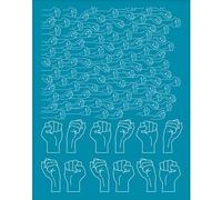 OLYCRAFT 10x12.7cm Sérigraphie pour Poings en Argile Polymère Solidarité Pochoirs en Argile Pochoir Réutilisable Pochoirs de Sérigraphie Transfert pour Polymère Fabrication de Bijoux