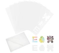 OLYCRAFT 12 pièces Films de Protection D'Étanchéité en Plastique 21x30 cm/8.3''X11.8'' Autocollants de Film D'Étanchéité en PVC Transparent Coupe Gratuite pour Moules de Shaker en Résine