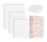 OLYCRAFT 120pcs 3 Styles Cartons de Support pour Tissus Planches à Bandes Dessinées Cartons Organisateurs pour Tissus Avec 240pcs Pinces Crocodile en Plastique Transparent pour et les Collections