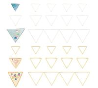 OLYCRAFT 120pcs Pendentif Lunette Ouverte Charme Cadre Creux Pendentif Blancs Triangle Boucle D'Oreille Charmes Triangle Bagues Laiton Lunette Ouverte pour Boucles D'Oreilles Faire des Bijoux