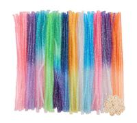 OLYCRAFT 120pcs Pipe Cureillons Irisés Lot de 12 Couleurs Tiges Chenille 30.3cm Bâtons Flous Dégradés pour la Fabrication de Fleurs Animaux Artisanat Décoration Maison Projets Créatifs
