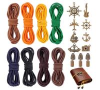 OLYCRAFT 12m Notebook Elastic Ropes avec 12pcs Pendentifs Notebooks Journal Charms Bandes élastiques réglables Accessoires pour ordinateur portable pour journal de voyageur rechargeable