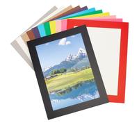 OLYCRAFT 12Pcs 12 couleurs cadres de papier A4 dessin cadre de papier Rectangle cadre coloré d’image carton avec Film de PVC pour 19.9x28.5cm photos Documents pour mur maison dortoir bureau décor