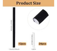 OLYCRAFT 12pcs Velvet Jewelry Box Divider Inserts Black Jewelry Display Insert Ring Tray Organizer Divider avec 24pcs Hot Glue Sticks pour boucles d'oreilles Bracelets Dresser Drawer Store Display