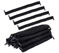 OLYCRAFT 14pcs cordon de Rechange pour Pare Soleil Lacets Noirs Bouclés Sans Nœud Lacets Élastiques à Ressort pour Chaussures Lacets Rechange Pare Soleil Tissu Mousse Chaussure Sport Baskets