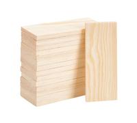 OLYCRAFT 15pcs Planche Rectangulaire en Bois Brut 10x4x0.7cm Blocs de Bois Rectangulaux Planches en Bois Panneaux à Graver Blocs de Bois Massif pour Art Artisanat Gravure Peinture Projets DIY