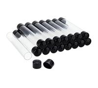 OLYCRAFT 16 Set Tube Rigide Transparent 20.8x2.9cm Longueur Tube Plastique Rond avec Bouchon Rangement Transparent Organisateur Portable Rond pour Bâtons d'Encens Perles Bouton Épingle Rangement