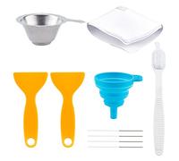OLYCRAFT 19pcs Kit 3D Printer Resin Filter Entonnoir Nettoyage Comprenant 304 entonnoirs Acier Inoxydable Entonnoirs Brosses Plastique Outil Grattoir Aiguilles Nettoyage Buse Papier Jetable