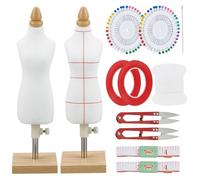 OLYCRAFT 2 Ensembles de Forme de Robe Poupée Mini Mannequin Feminin de Présentation Mannequin Feminin de Robe Mini Robe Pantillon Forme avec Règle et Aiguille pour Moulage Présentation Vêtement