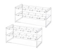 OLYCRAFT 2 Pack support de Tube à essai acrylique Tubes de 50ml support Tube laboratoire haute transparence support Tube 8 trous support Test acrylique expériences scientifiques organisateur-3cm ID