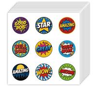 OLYCRAFT 20 feuilles/180Pcs autocollants motivation 25mm récompense texte étiquettes de Scrapbooking avec "bon travail" "impressionnant" "Star" pour les membres l’équipe d’éloge Positive de prix