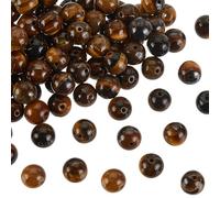 OLYCRAFT 200 pièces 8mm Naturel Tigea Yeux Perles Tigreite Perles Rondes en Vrac Pierres Précieuses Perles Énergie Pierre Perle Pierre Naturelle pour Bracelet Collier Fabrication de Bijoux