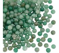 OLYCRAFT 200 pièces 8mm Perles D'Aventurine Vertes Naturelles Perle Pierre Naturelle Perles Rondes en Vrac Perles de Pierres Précieuses Pierre D'Énergie pour Bracelet Collier Fabrication