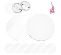 OLYCRAFT 200Pcs Film de Badge de 70mm pour Machine à Fabriquer des Boutons de 58mm Film de Protection Transparent pour Badge Rond Fournitures D'Artisanat pour Machine à Fabriquer des Boutons