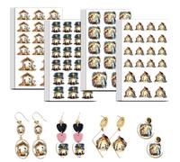 OLYCRAFT 24 pièces Papier Transfert Argile de Noël 4 motif Polymère Feuilles Transfert pour Jésus Autocollants Argile Petits Autocollants en Céramique Boucles D'Oreilles Fabrication Bijoux