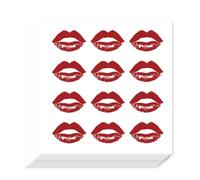 OLYCRAFT 240Pcs Autocollant de Rouge à Lèvres Individuel 18x24mm Autocollant de Baiser Autocollants Auto Adhésifs Papier Autocollant Décoratif Autocollants pour Cadeaux Décoratifs de Fête