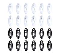 OLYCRAFT 24Pcs épingle à Foulard en Plastique Noir et Blanc de 37.5x15.5cm Épingle à Foulard Creuse avec Strass Épingle à Foulard Ovale pour Fixer Les Foulards Les Pulls Les Accessoires Hijab