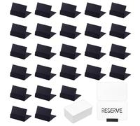 OLYCRAFT 25pcs Porte-numéros de Table Miniatures 35x33x24.5mm Supports en Métal pour Cartes Mini Supports d'Affichage pour Cartes Nom avec 25pcs Cartes pour Anniversaire Fête Étiquettes Prix Table