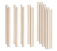 OLYCRAFT 26pcs Bâtons Triangle en Bois Non Finis - 5 Tailles de Bandes de Goujons Naturels - Accessoires Modèle pour Fournitures