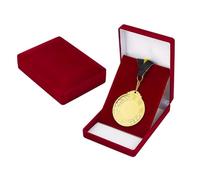 OLYCRAFT 2pcs boîtes de rangement pour médailles uniques boîtes de rangement pour insignes en velours médailles Rectangle revers Collection pour médailles insignes souvenirs pièces 12.3x9x3.15cm