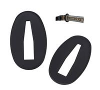 OLYCRAFT 2pcs Brass Sword Seppa Spacer pour Sabres samouraïs Japonais Remplacement 43x26mm Noir Plain Ovale Laiton samouraïs rondelles pour Katana Japonais Accessoires d’Entretien