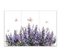 OLYCRAFT 3 pcs/Set Lavande Frottez sur Les Transferts pour Meubles et Artisanat 15x30cm Lavande Bush Décor Transfert Autocollants Papillon Frottez sur Les Décalcomanies pour Meubles en Bois