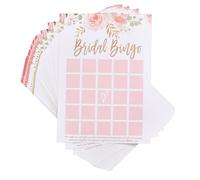 OLYCRAFT 30pcs Jeu de Douche Nuptiale Jeu de Bingo avec des carrés vides pour deviner Les Cadeaux mariée Carte Bingo Roses invité fête Nuptiale privilète Fournitures réception Douche de Mariage
